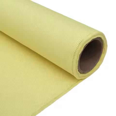 Plain Yellow Color Kevlar Fabric, Aramid Fiber Cloth, Carbon Fiber Fabric, Bulletproof Fabric for Cl