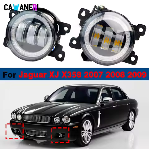 2 X 30W Car Left + Right LED Fog Light H11 Angel Eye DRL Daytime Running Lamp High Bright For Jaguar