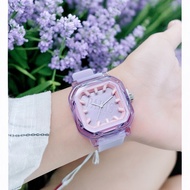 Polo Watch นาฬิกาแท้จากช้อป (หน้าปัดแปดเหลี่ยมแบบใส Plexiglass) รับประกันของแท้ศูนย์1ปี PoloParisนาฬ