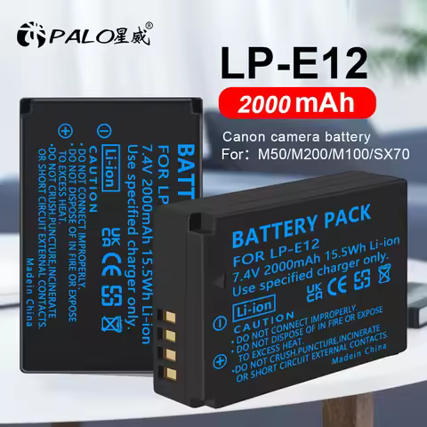 PALO 1-4pcs LP-E12 LPE12 LP E12 Rechargeable Battery for Canon EOS M EOS M10 EOS M50 EOS M100 100D K