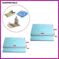 [Sharprepublic] 2 Pieces Miniature Rectangle Foam Slab Diorama Base Polystyrene Boards DIY
