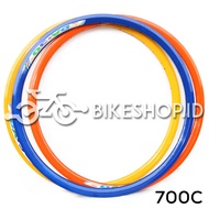 Rims Alloy Bicycle Rims 700C 36H Rainbow DA-30 Fixie Racing Road Bike 3cm | High Quality