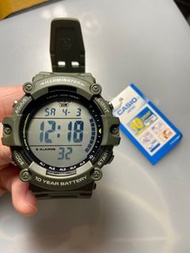 CASIO卡西歐 10年電力 電子錶 (大錶徑) 防水100米 (綠) AE-1500WHX-3A