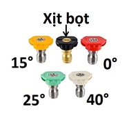 Béc Phun Xịt Rửa Xe Cao Áp Nhiều Phân Loại Từ 0-15-25-40 Độ Đầu Kết Nối Nhanh Máy Xịt Rửa Áp Lực Cao