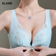 KLAME Push-Up Front Button Women's Sexy Lace V-Neck A/B/C Cup Bra - Size 32-40 KLM1066