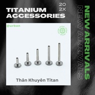 [1 PCS] TITAN G23 ASTM F136 BASIC FLATBACK Unisex Personality Stainless Steel No Itching No Color Fa
