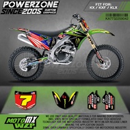 PowerZone Custom Team Graphics Decals 3M Stickers Kit For Kawasaki Sticker Decal 2006-08 09-12KX250F