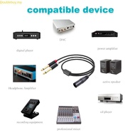 Doublebuy 2x6 35mm 1 4inch to 3Pin Microphones Cable 2 Mono 6 35mm to 3Pin Male Cable