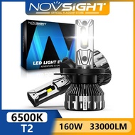 Novsight T2 Series 160W High Intensity LED Bulb 6500K White for H4/H7/H11/9005/9006, 33000LM with In