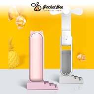 Pocketbee - Home Handheld Fan Portable Pocket Fan Folding Mini Fan USB Rechargeable Table Desk Small Fans