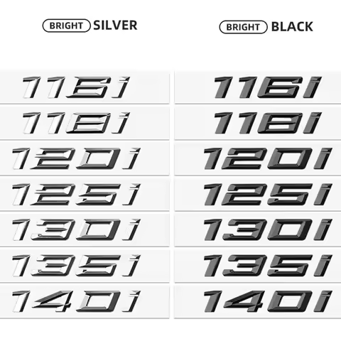 3D ABS Black Car Trunk Letters For BMW 116i 118i 120i 125i 130i 135i 140i Logo Emblem Sticker F20 E8