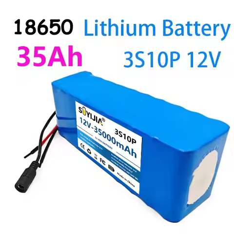 12V 38Ah 3S10P for 12V Electrical Appliances, Electric Toys, LED Lighting, Battery Speakers, 18650 R