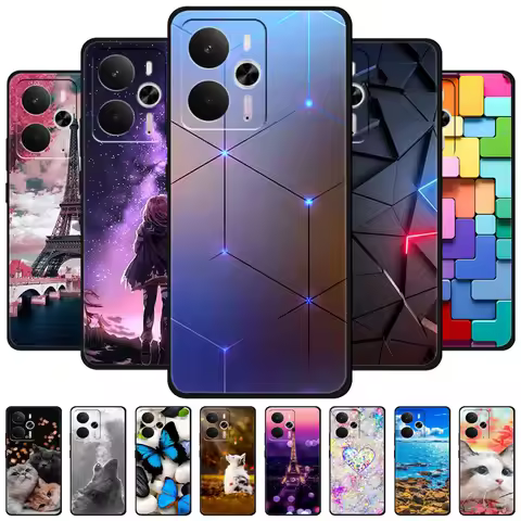 For Realme 14 5G Case Cute Cartoon Silicone Back Cover Cases for Realme 14 5G Global Soft TPU Case 6