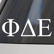 Phi Delta Epsilon Fraternity Car Decal Sticker- Greek Letters Design, Officially Licensed Phi Delta 