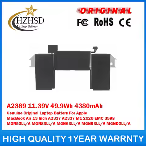 A2389 11.39V 49.9Wh 4380mAh Genuine Original Laptop Battery For Apple MacBook Air 13 Inch A2337 A233