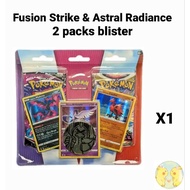 Pokemon Card TCG : Fusion Strike & Astral Radiance Blister Enhanced 2 pack Blister 100% Original Pok