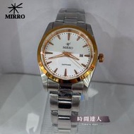 [時間達人] MIRRO錶 米羅 尚簡約 藍釘刻度 中性手錶 藍寶石水晶鏡面 日期顯示 不鏽鋼腕錶 白面 保證原廠公司貨