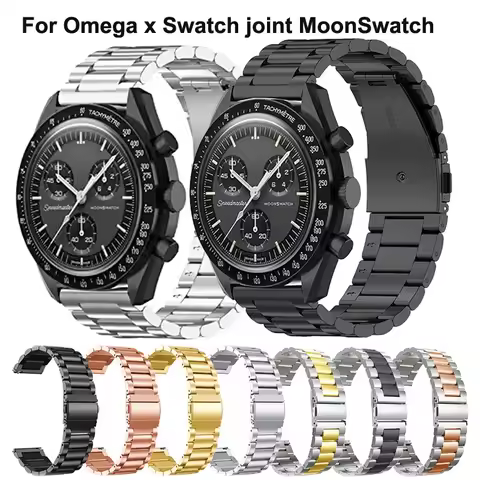 20mm Stainless Steel Strap For Omega x Swatch joint MoonSwatch Band Metal Watchband For Swatch MoonS