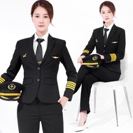 <[CDATA[Aviation Uniform Suit Jacket for Women - Professional Captain's Outfit]]>