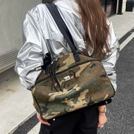 Hot Style Korean Camouflage Canvas Tote Bag Female 2025 New Style Fashion Bowling Shoulder Handbag c