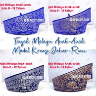 Malay Tanjak for Children Aged 0-12 Years Full Songket Premium Johor-Riau Creation Model | Malay Tra