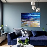 Seascape Painting Abstract Original Art on Canvas 60 x80 cm
