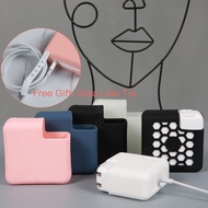 Ultra Thin Silicone Charger Protective Case Cover with data line tie for MacBook Air 13 2020 A2338 M