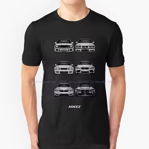 Generations Silver T Shirt 100% Cotton Tee Drift E30 E36 E46 E90 E91 E92 E93 F80 G80 Driving Burnout