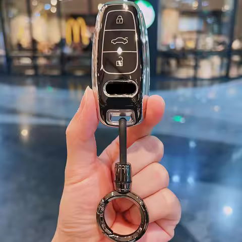 TPU Car Key Case Remote Cover Shell Holder Housing Fob For Audi A3L A4L A5 A6L Q4 e-tron A7L Q5 Q6 R