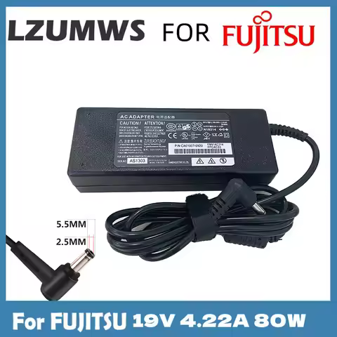 19V 4.22A 80W 5.5*2.5mm Laptop Charger Power For Fujitsu Notebook Adapter ADP-80N AH531 AH550 B6220 