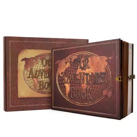 180 Page DIY Travel Photo Album Our Adventure Book Leather Retro Creative Anniversary Photo Album We
