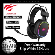 GAMENOTE H2016D RGB Light Passive Noise Reduction Gaming Headphone (3.5MM+USB) 游戏耳机 吃鸡 PUBG Komputer