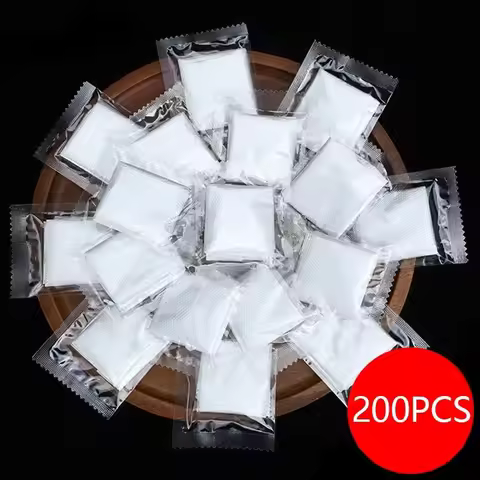 200Packs Disposable Plastic Gloves Multifunctional Individually Packaged Gloves KitchenTransparent C