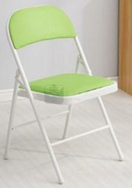 包送貨 -時尚彩色摺椅（加強鋼板底座雙層海綿白腿綠色）
