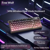 QMP Dual-Mode Keyboard Wireless 96-Key Mechanical Feel Mute Keyboard Backlight Gradient Home Typing 
