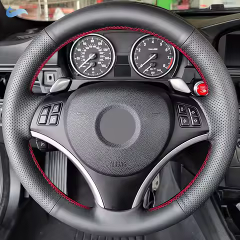 Braid on Steering Wheel For BMW E90 320i 325i 330i 335i E87 120i 130i 120d X1 E84 Car Steering Wheel