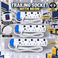 (1pc) 4G 2M EXTENSION SOCKET / EXTENSION SOCKET/ TRAILING SOCKET / EXTENSION WIRE [SIRIM] 2M Extensi