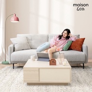 SB Design Square MAISON CO. โซฟา 3 ที่นั่ง รุ่น Lacuna สีเบจ (196x85x86 ซม)
