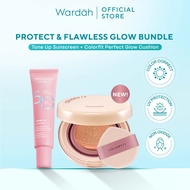 Protect and Flawless Glow Bundle- Tone Up Sunscreen + Colorfit Perfect Glow Cushion, Brigthen Dull S