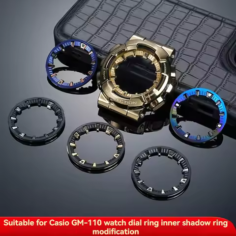 Custom Upgrade Inner Bezel for Casio G-Shock GM-110 GM110 GB Dark Heart - Small Steel Cannon Mod Dia