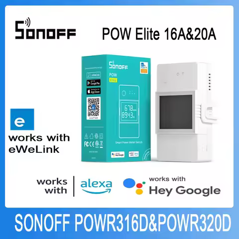 SONOFF Pow Elite Power Meter Wifi 16A 20A LCD Energy Monitor Switch Overload Protector Relay Device 