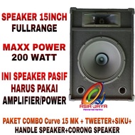 PAKET COMBO Speaker 15 inch CURVE 15 38H156SCF MK Full Range Plus Bo