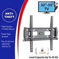 [Anti Theft Fixed Type] For 32"-55" inch Heavy Duty TV Wall Mount Bracket ***Ready Stock***