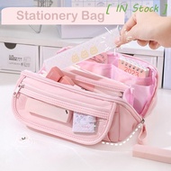 [ IN STOCK ] Pencil Bag, Cosmetic Pouch Large Capacity Pencil Cases, Simple Minimalism Waterproof Pencil Holder Student