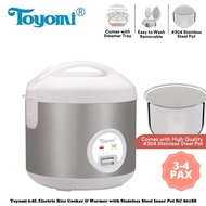 Toyomi 0.8L Electric Rice Cooker &amp; Warmer with Stainless Steel Inner Pot RC 801SS