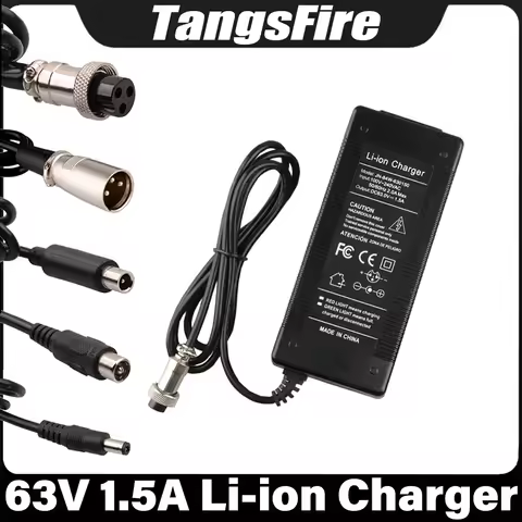 Output 63V 1.5A 18650 Li-ion Battery Charger For 15S Lithium Battery Pack Charger Xiaomi Ninebot/DC/