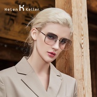 [Helen Keller] Sunglasses Female Big Face Slimmer Look Trendy Street Shooting Anti-Ultraviolet Sungl