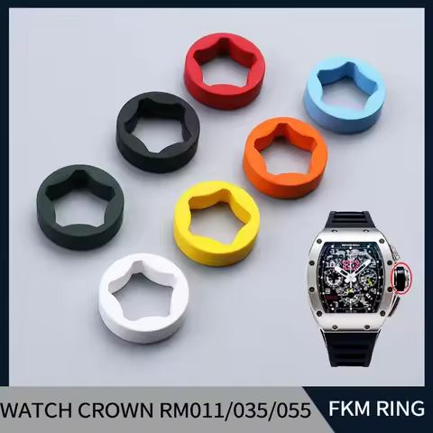 Fluorine FKM Rubber Ring Watch Crown For RM Richard Mille Loop Authentic Watch RM011 RM035 RM055 Rep