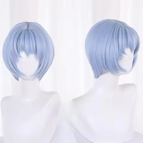 Ayanami Rei Cosplay Wig Costume Wigs Short Blue Anime Wig Ruri Asuka Ayanami Rei Wig Genesis Cosplay