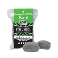 PAMI Steel Wool Scrubbers (Pack of 8) - Steel Wool Cleaning Pads for Dirt, Grease & Grime- Wool Scru